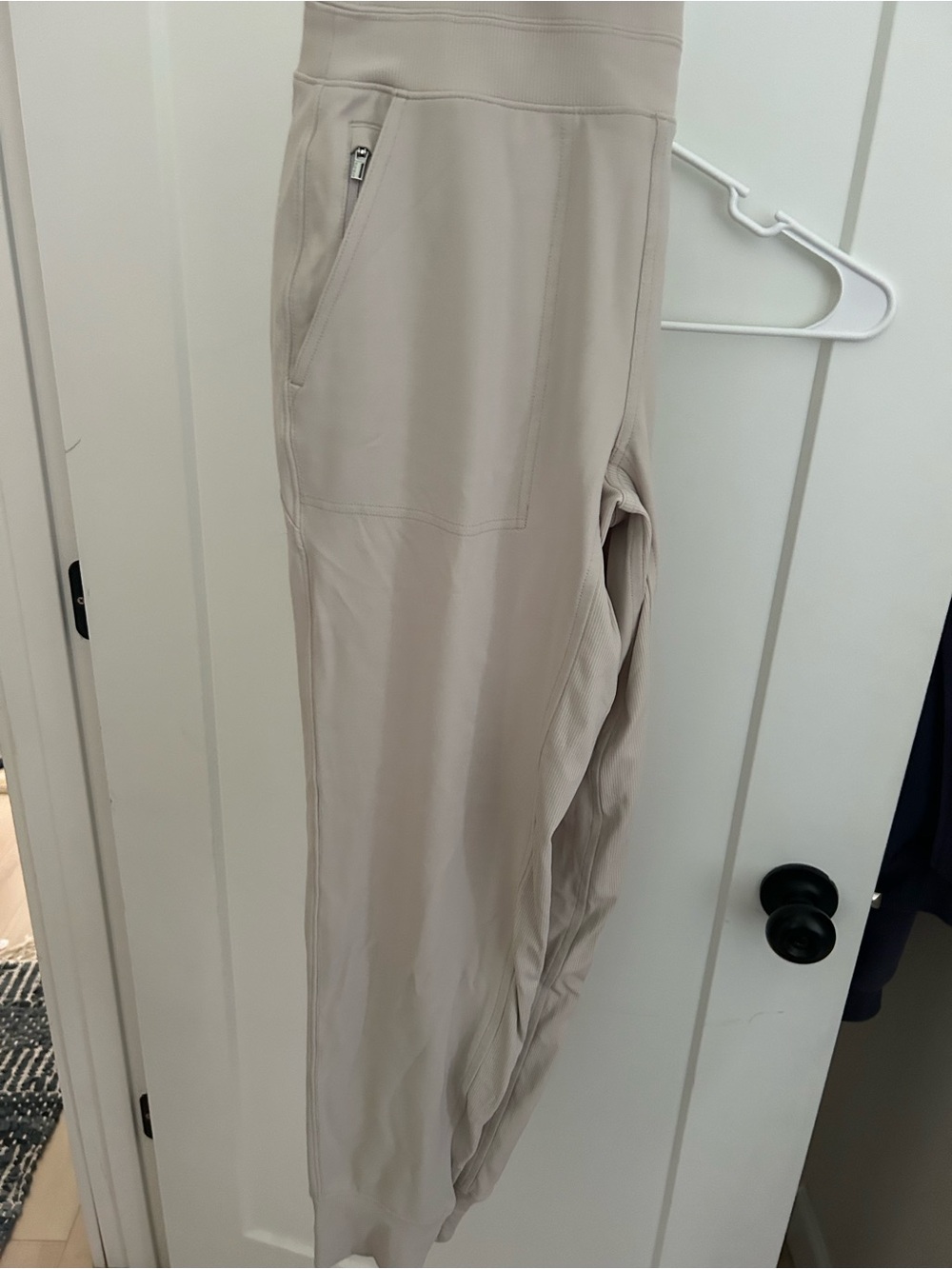 Athleta women’s Taupe Joggers with Zip Pocket